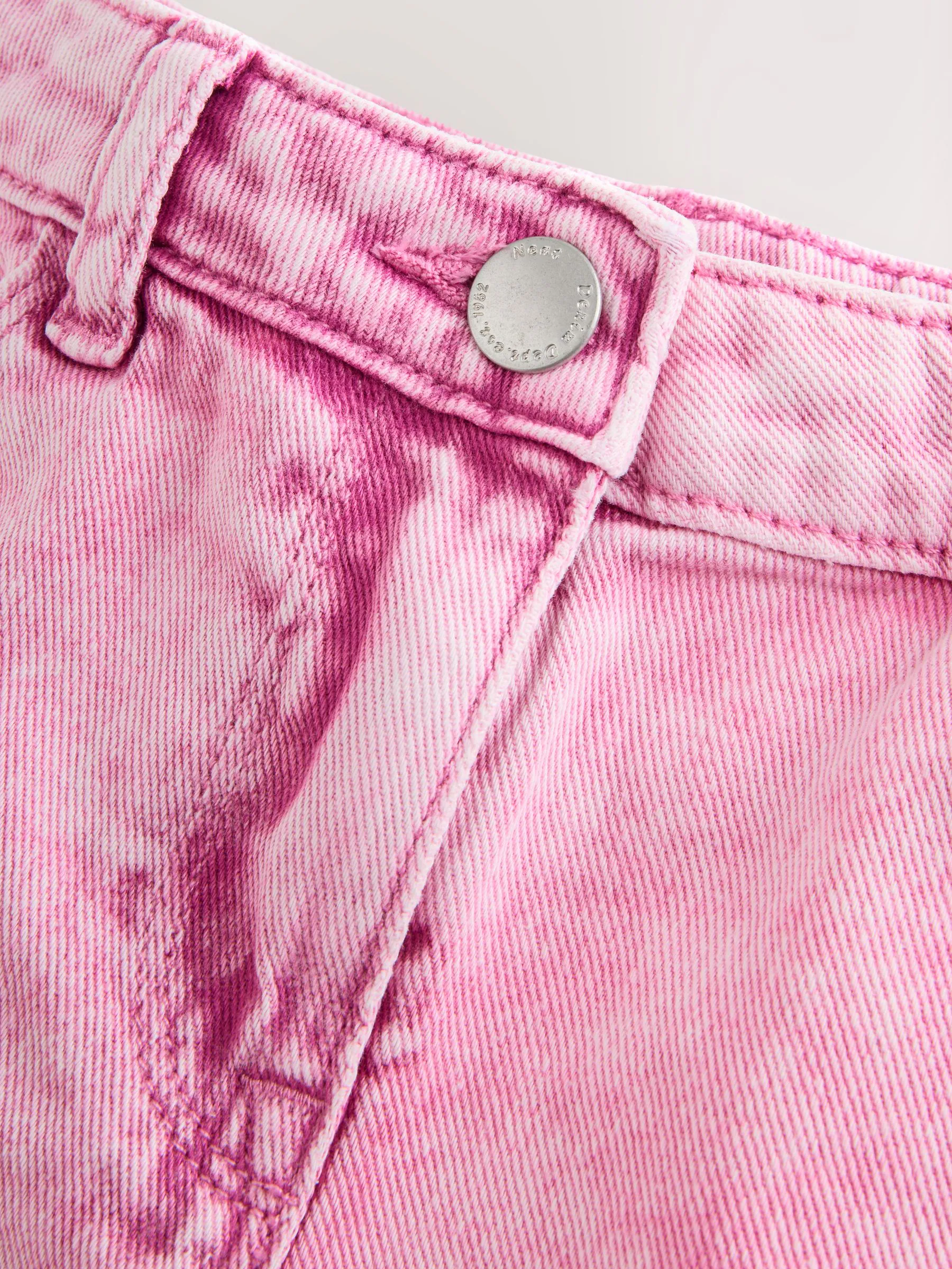 Roze - 100% katoenen shorts met gerafelde rand (3-16jr)
