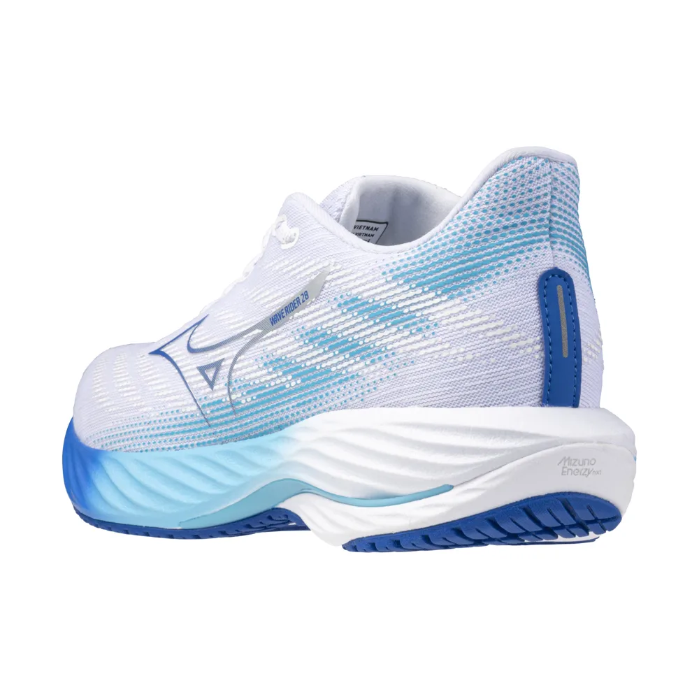 Mizuno Women's Wave Rider 28 White/Mugen Blue/River Blue