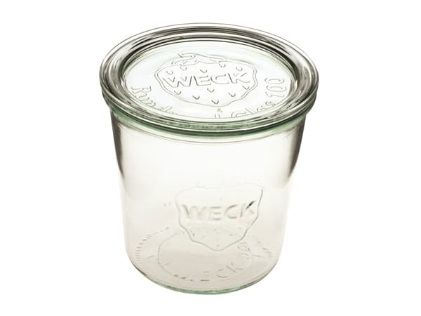 Patentglas Weck 580 ml Ø10.8x10.65 cm uden Låg Glas