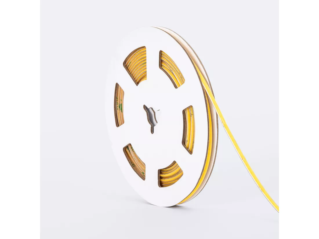 Ruban LED 24V DC COB 320 LED/m 360 lm/m 5m IP20 CRI90 Largeur 3mm Super Étroite Coupe 5 cm 2700K Blanc chaud