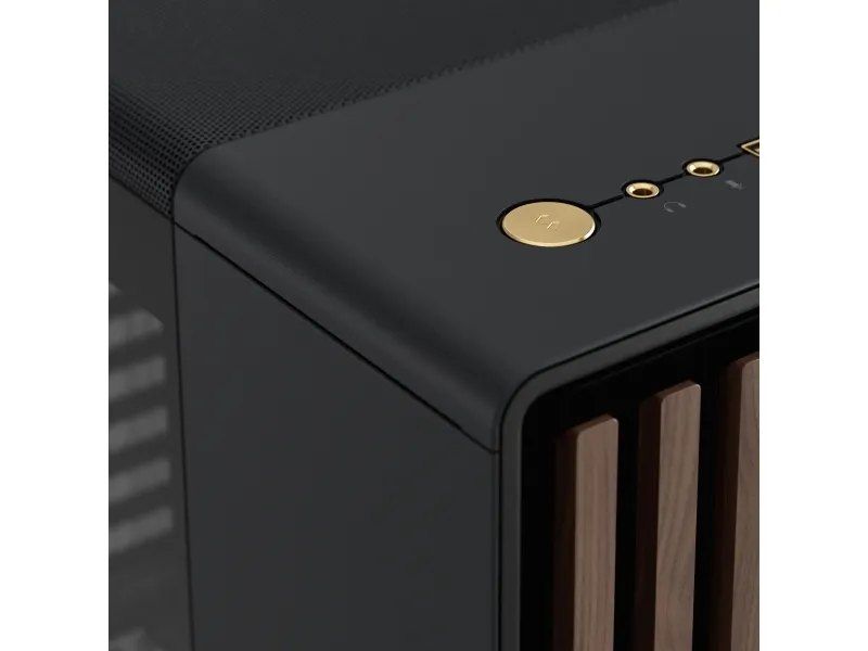 Fractal Design North - Mid tower - ATX - sidepanel med vindue (tonet glas) - ingen strømforsyning (ATX) - charcoal black - USB/Lyd