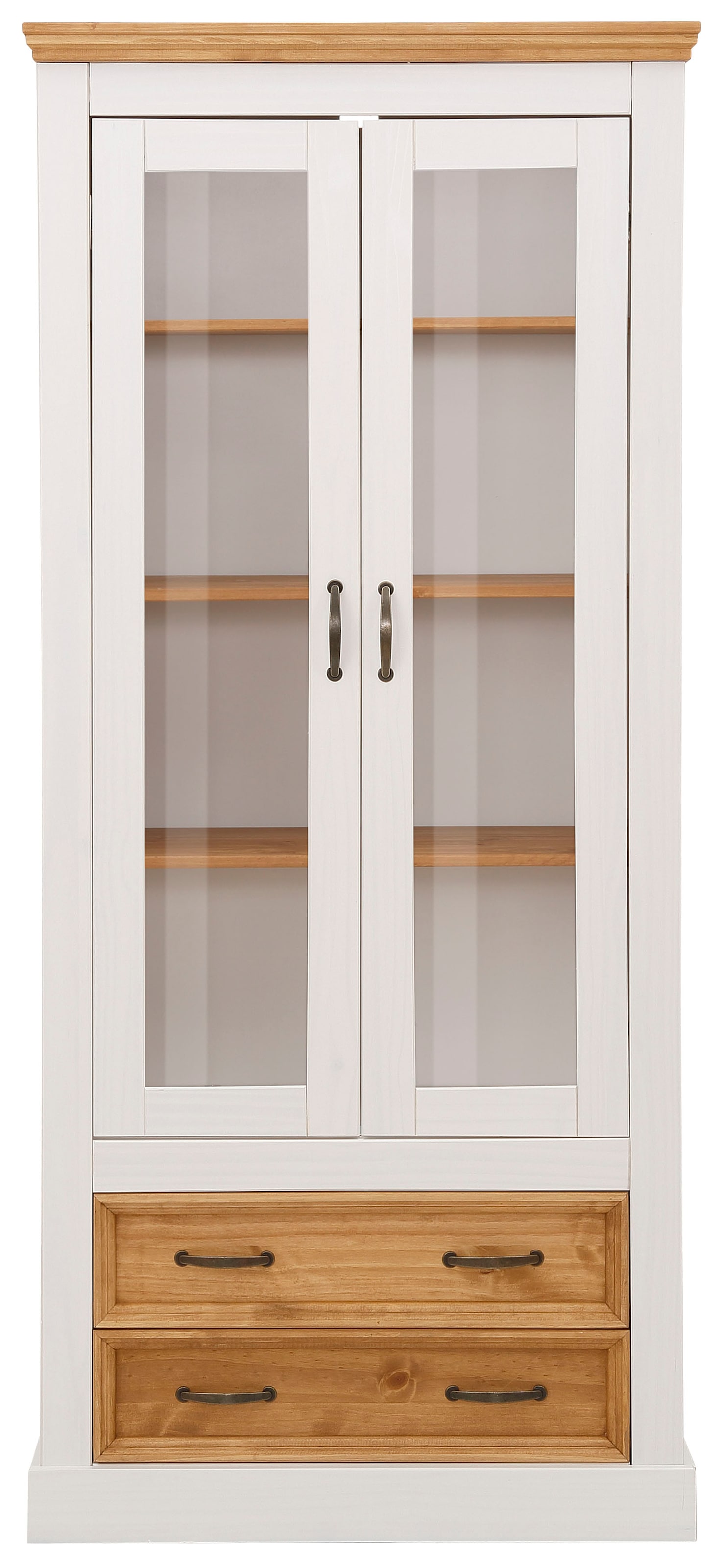 Home affaire Vitrine »Selma« Höhe 180 cm, mit schöner Holzmaserung