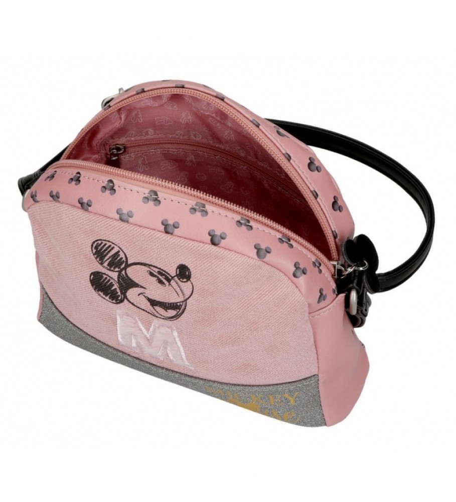 Bolsa de ombro rosa Disney Mickey The Blogger - 20,5 x 16,5 x 6 cm -