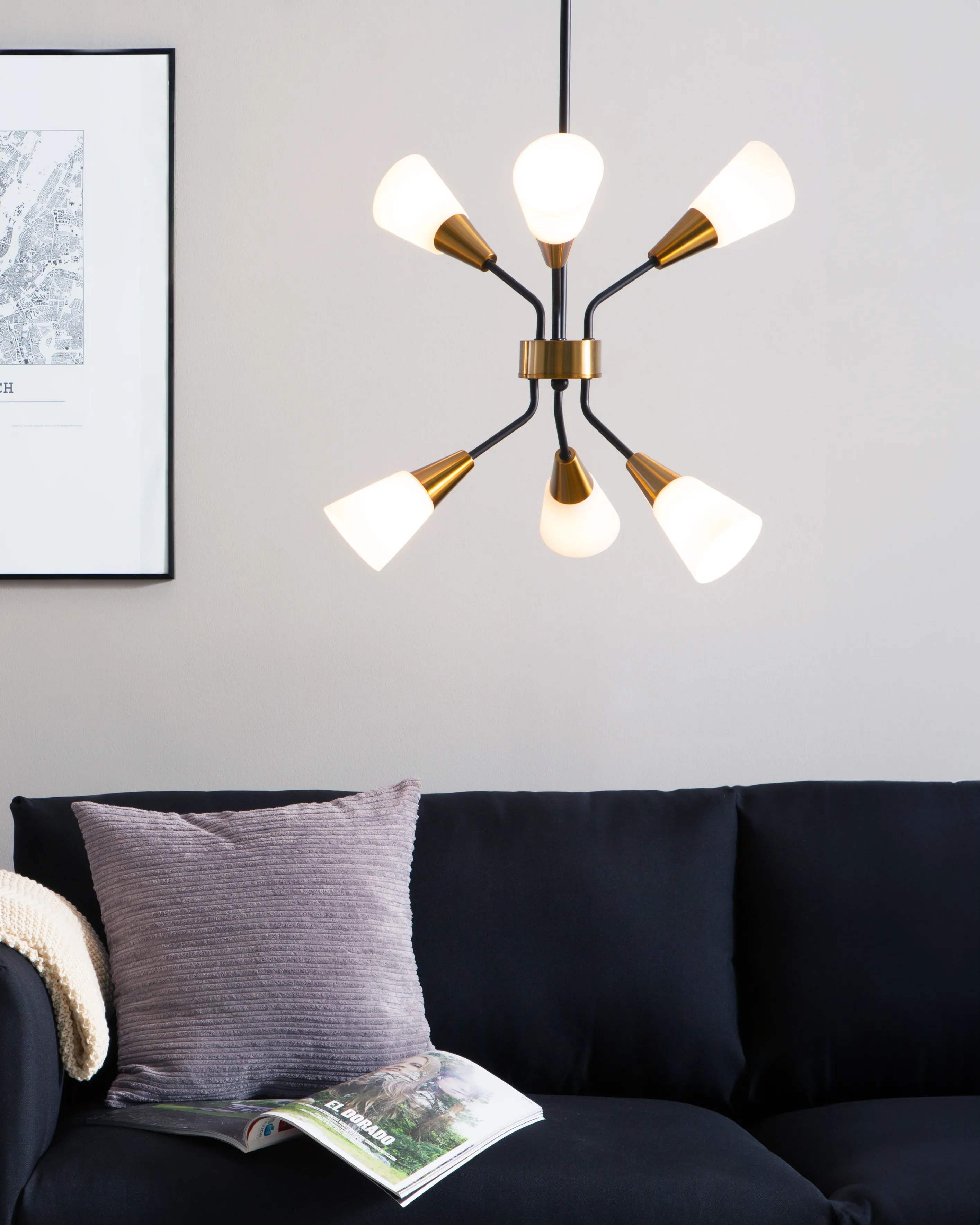 Hanglamp AROYO Glas Wit