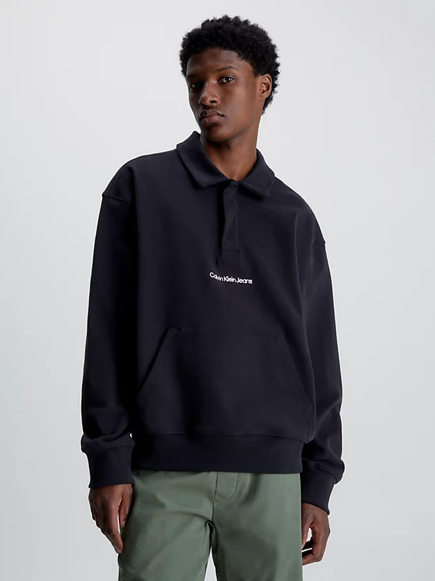 Moletom polo de modelagem relaxada