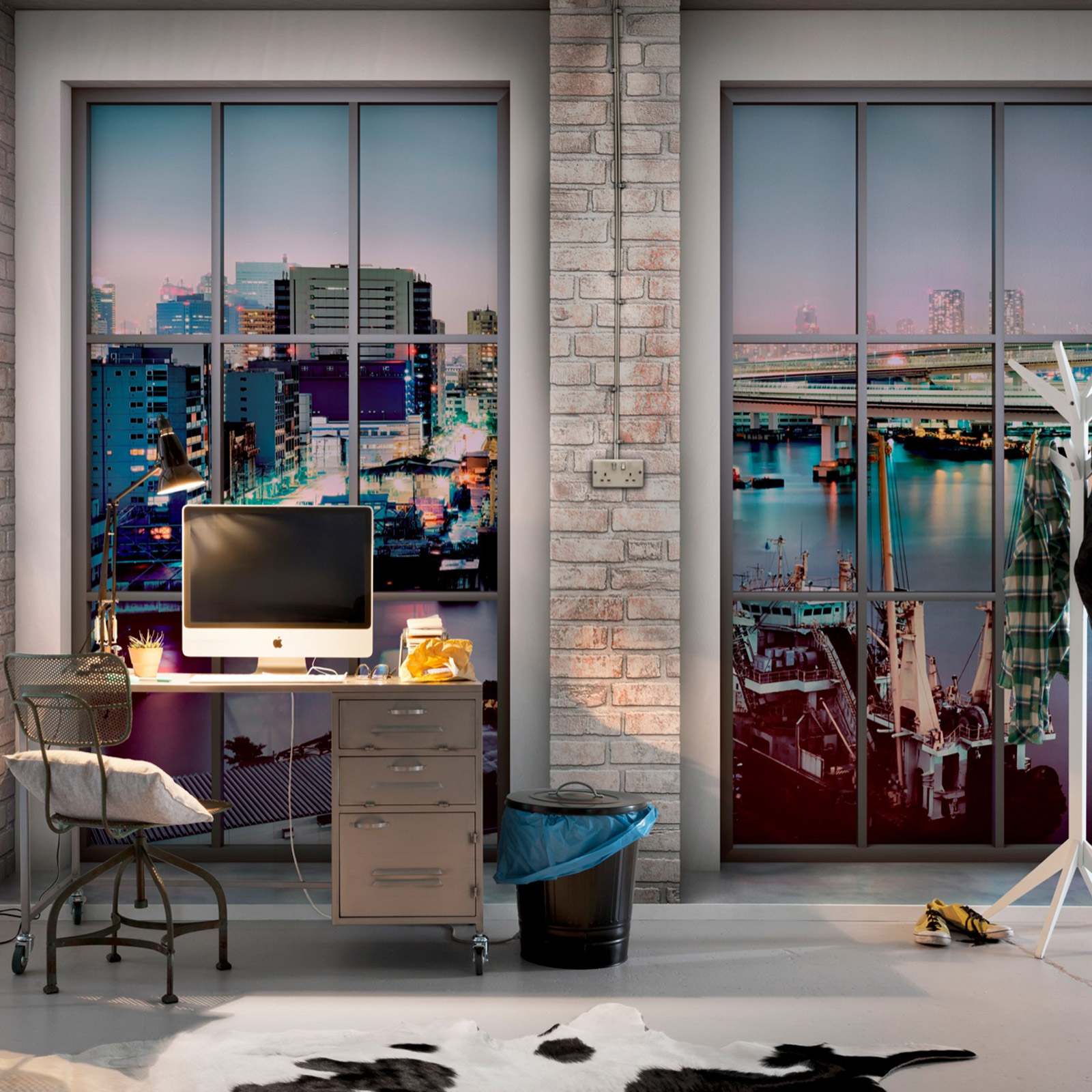 Vlies-Fototapete LOFT - bunt - 368x248 cm