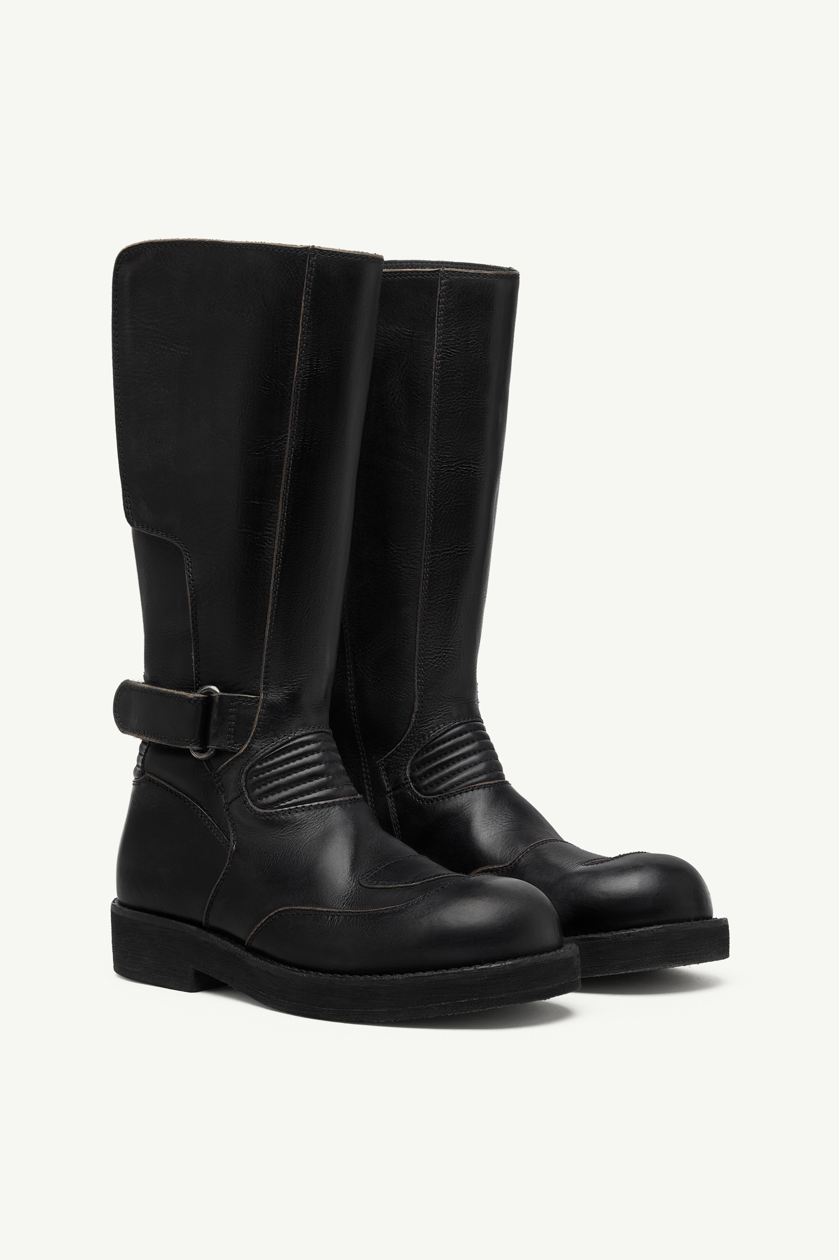 Bottes biker en cuir de veau pour homme | MM6