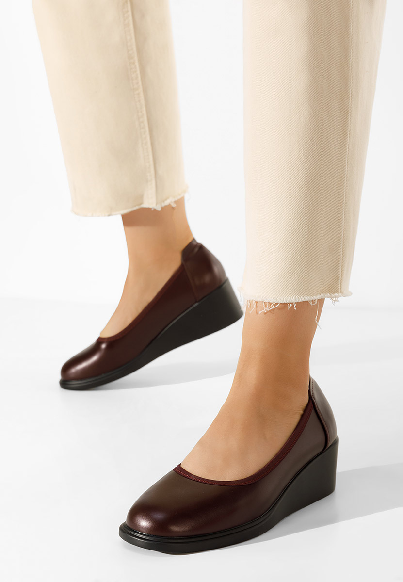 Chaussures à plateforme bruns Coranda