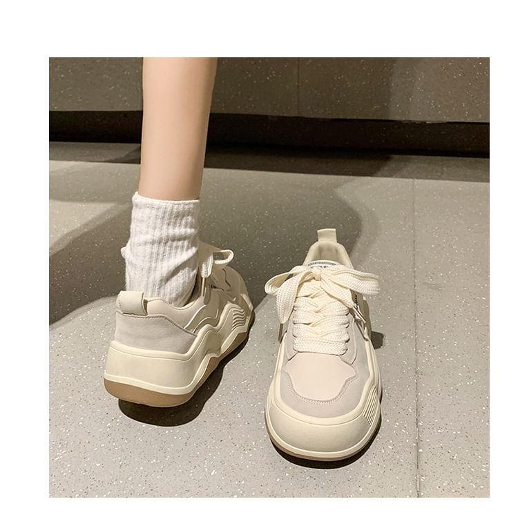 FRAISO - Golvende colorblock platform sneakers