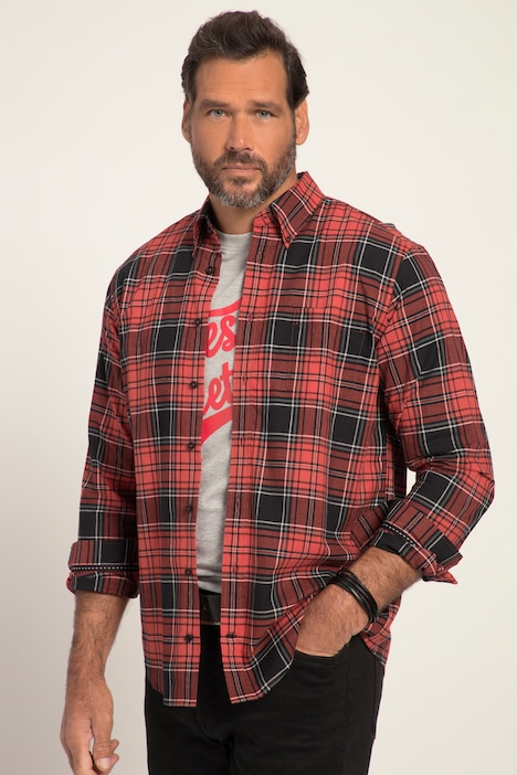 Karohemd, Langarm, Buttondown-Kragen, Modern Fit