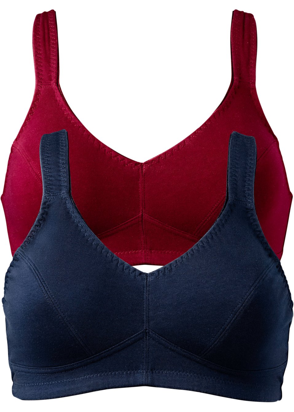 Lot de 2 soutiens-gorge sans armatures coton