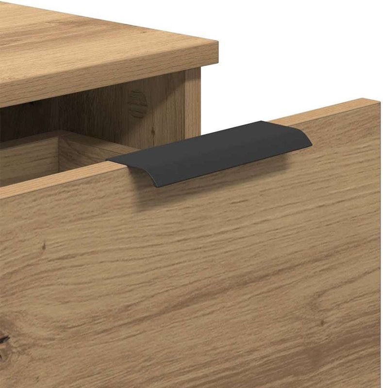 vidaXL - Dressoir - Eikenkleur - Bewerkt Hout - 3 Lades