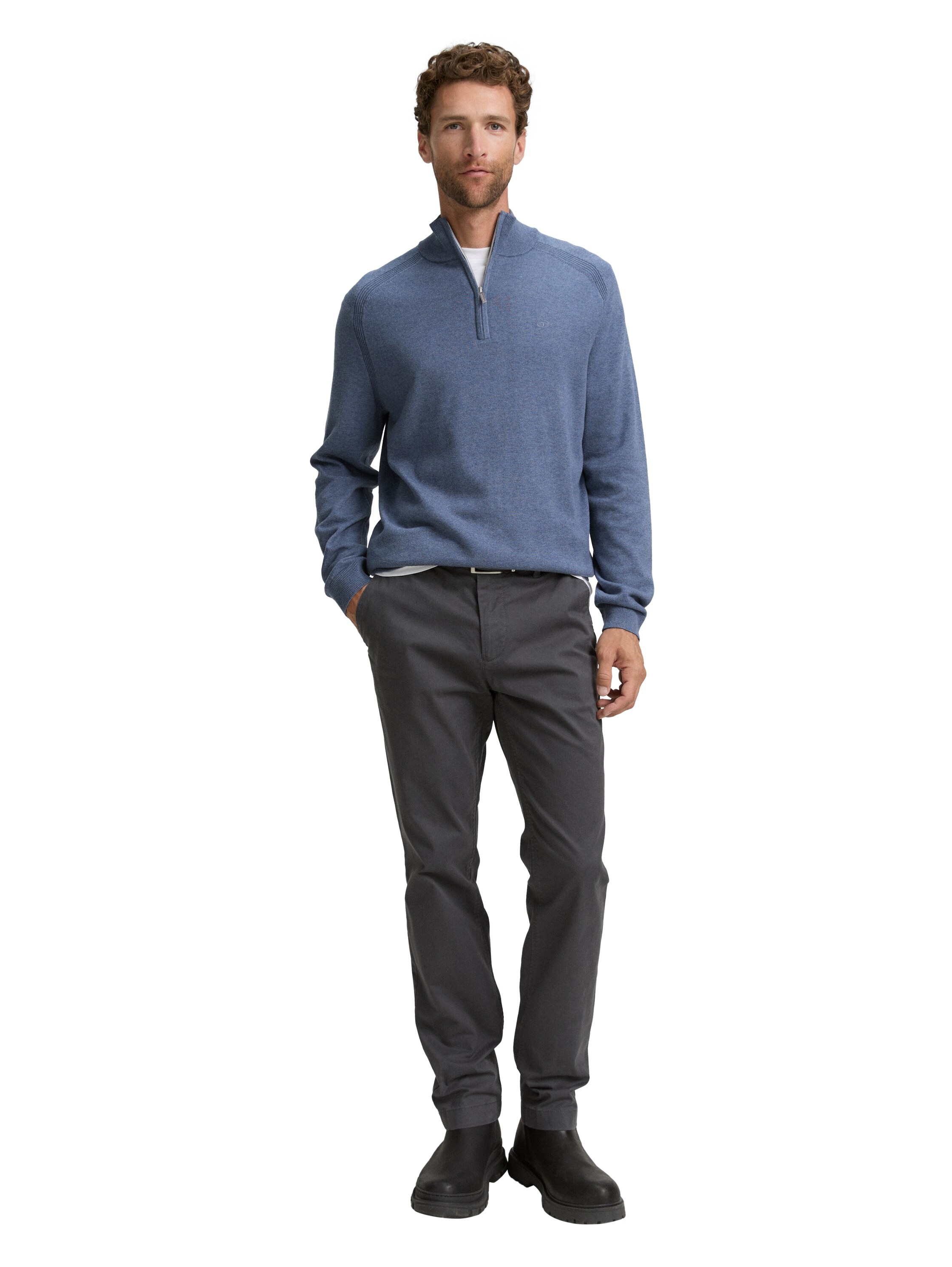 TOM TAILOR Troyer , mit Logo Stickerei