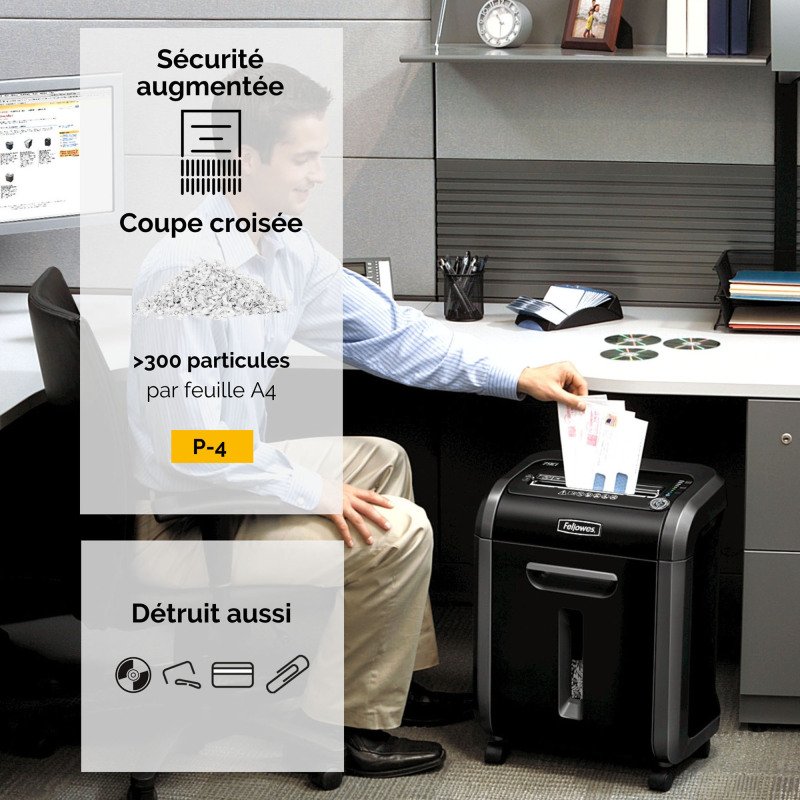 Destructeur Fellowes 79Ci - coupe croisée