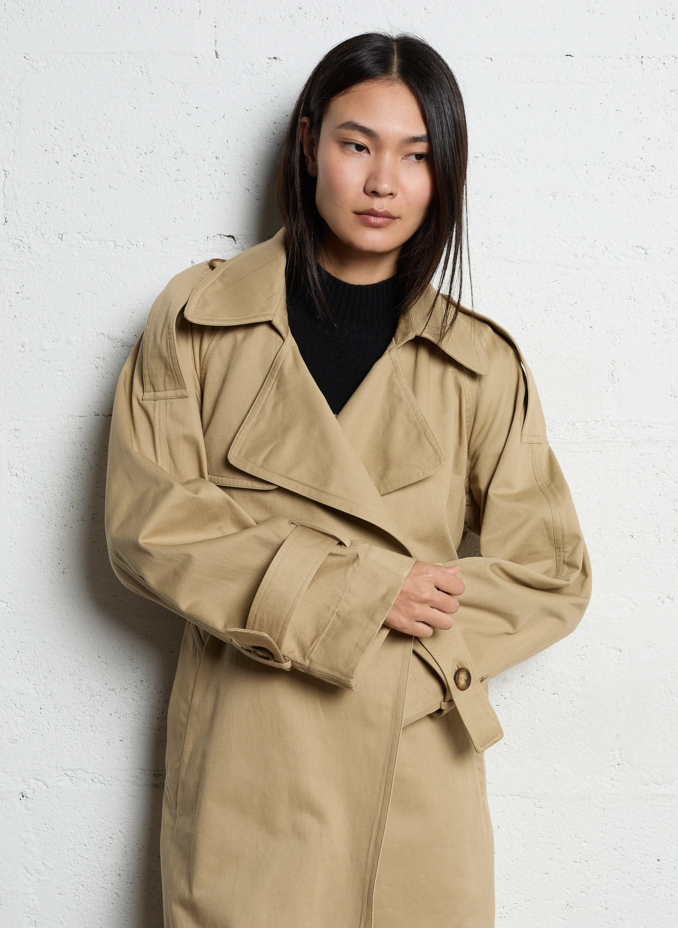 CARRIAGE - Trench long en coton | Beige