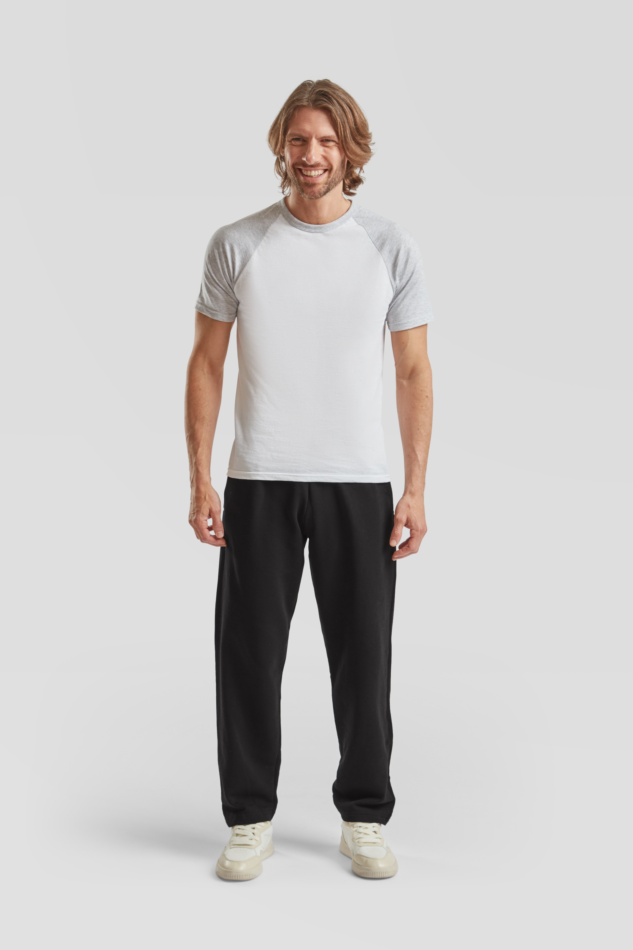 Fruit of the Loom Sweathose  Jogger mit offenem Beinabschluss