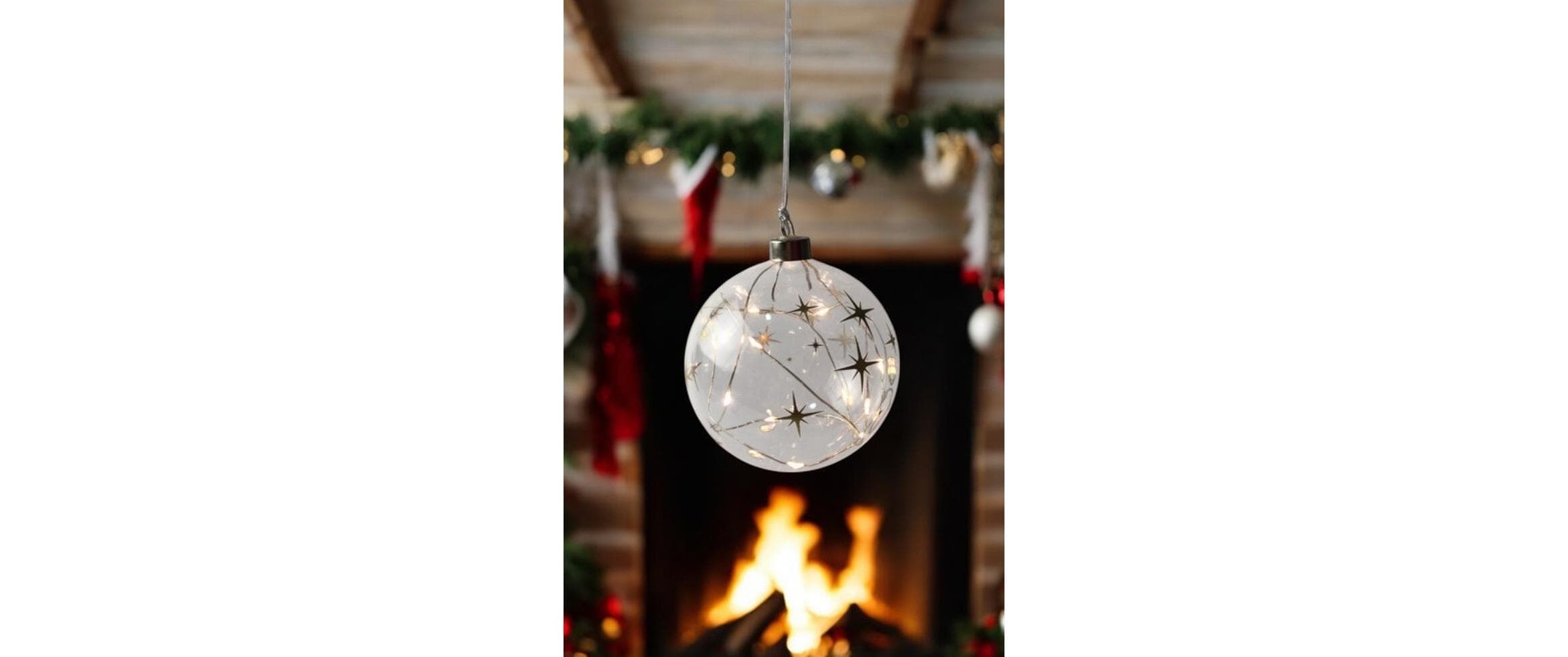 Weihnachtsbaumkugel »Dameco Glas Kugel mit Sternen«