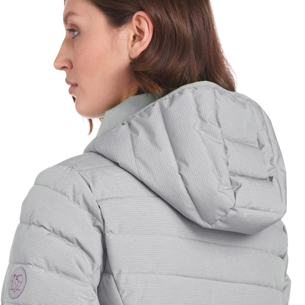Gina Damen Steppjacke mit recyceltem Material hellgrau