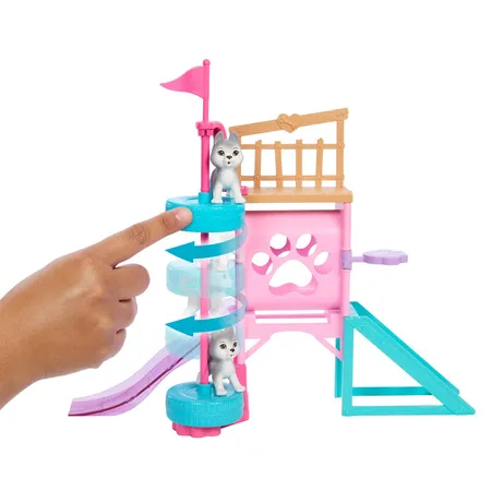 Barbie and Stacie to the Rescue Hündchenspielplatz-Spielset mit Puppe