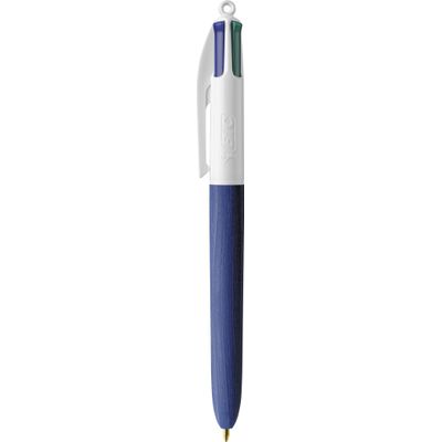 BIC 4 Couleurs Bois - Stylo à bille 4 couleurs effet bois - disponible dans différentes couleurs
