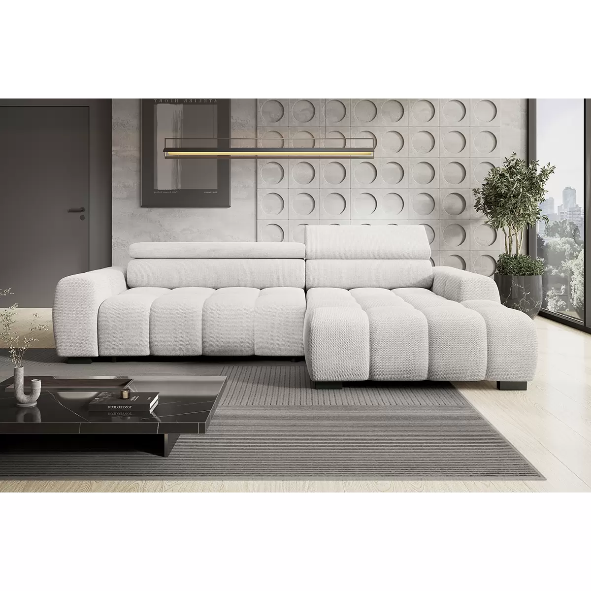 Ecksofa Fargo S beige,grau