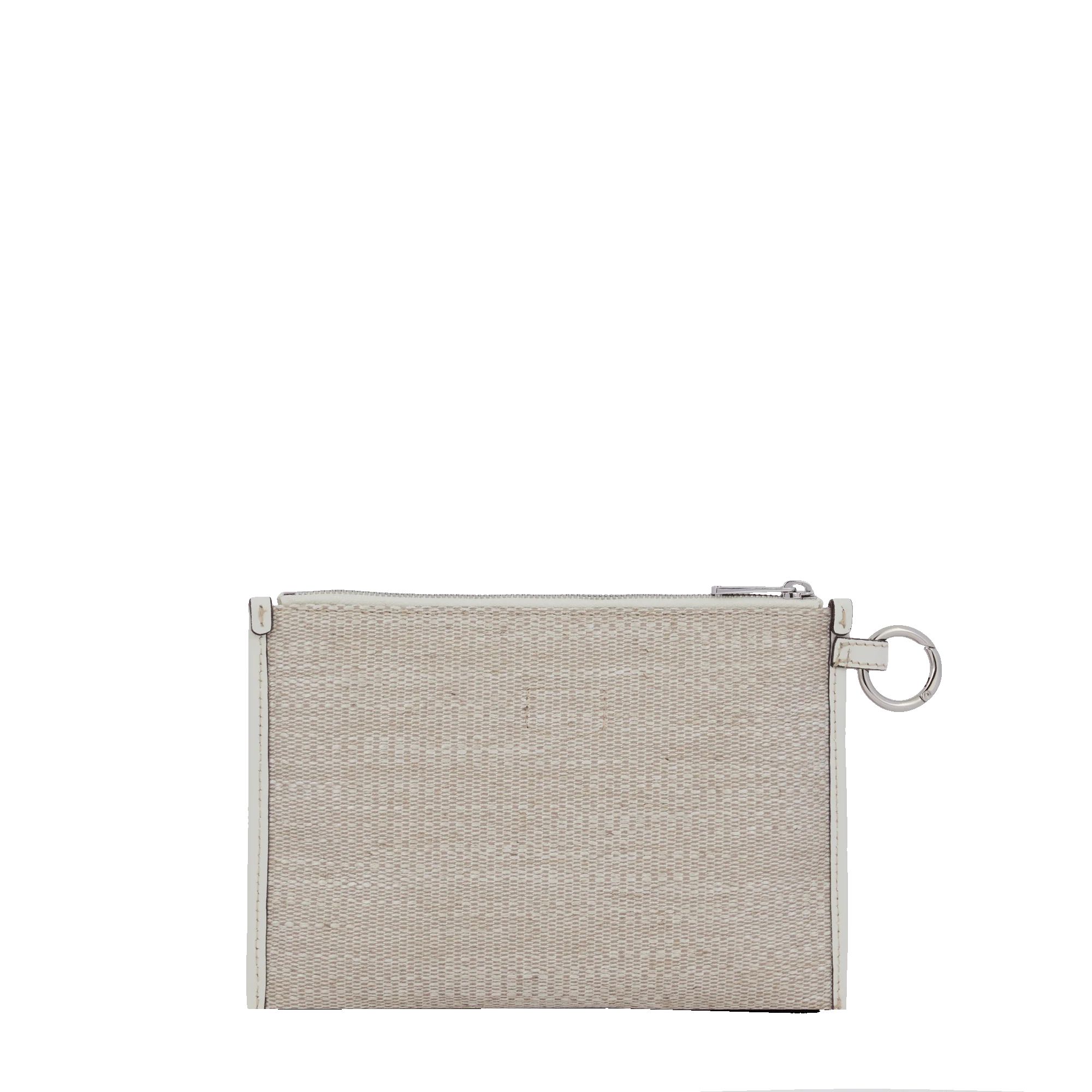 Pochette zippée Summer tote-Naturel/blanc