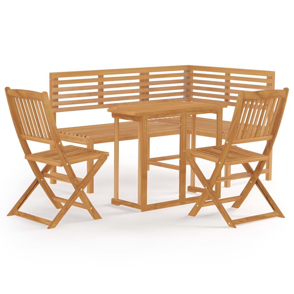 Mobilier de bistro 4 pièces bois d'acacia solide