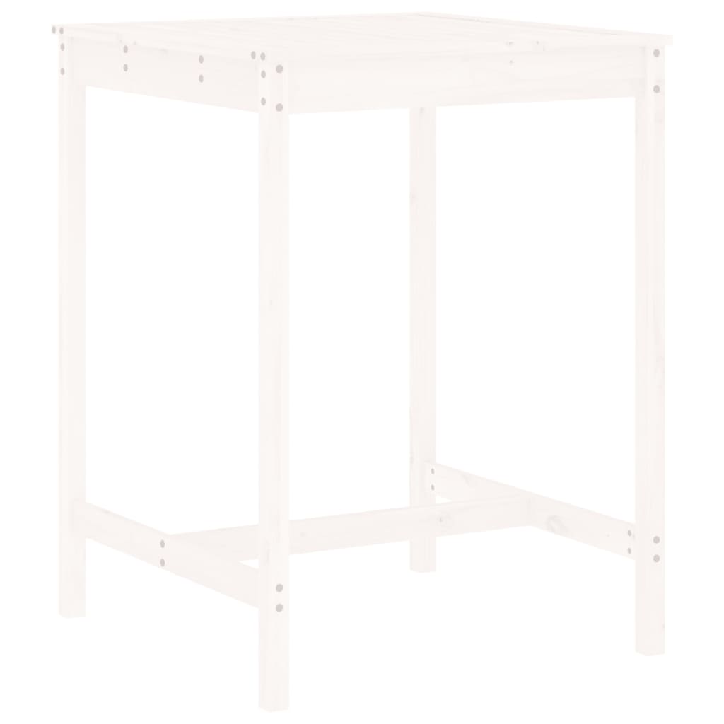 Ensemble de bar de jardin 3 pcs blanc bois de pin massif