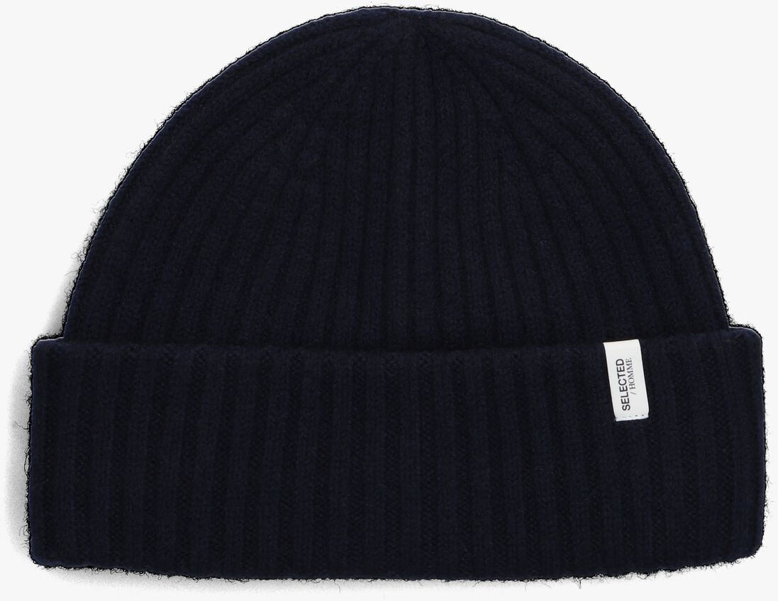 SELECTED HOMME donkerblauwe selected homme muts merino wool beanie