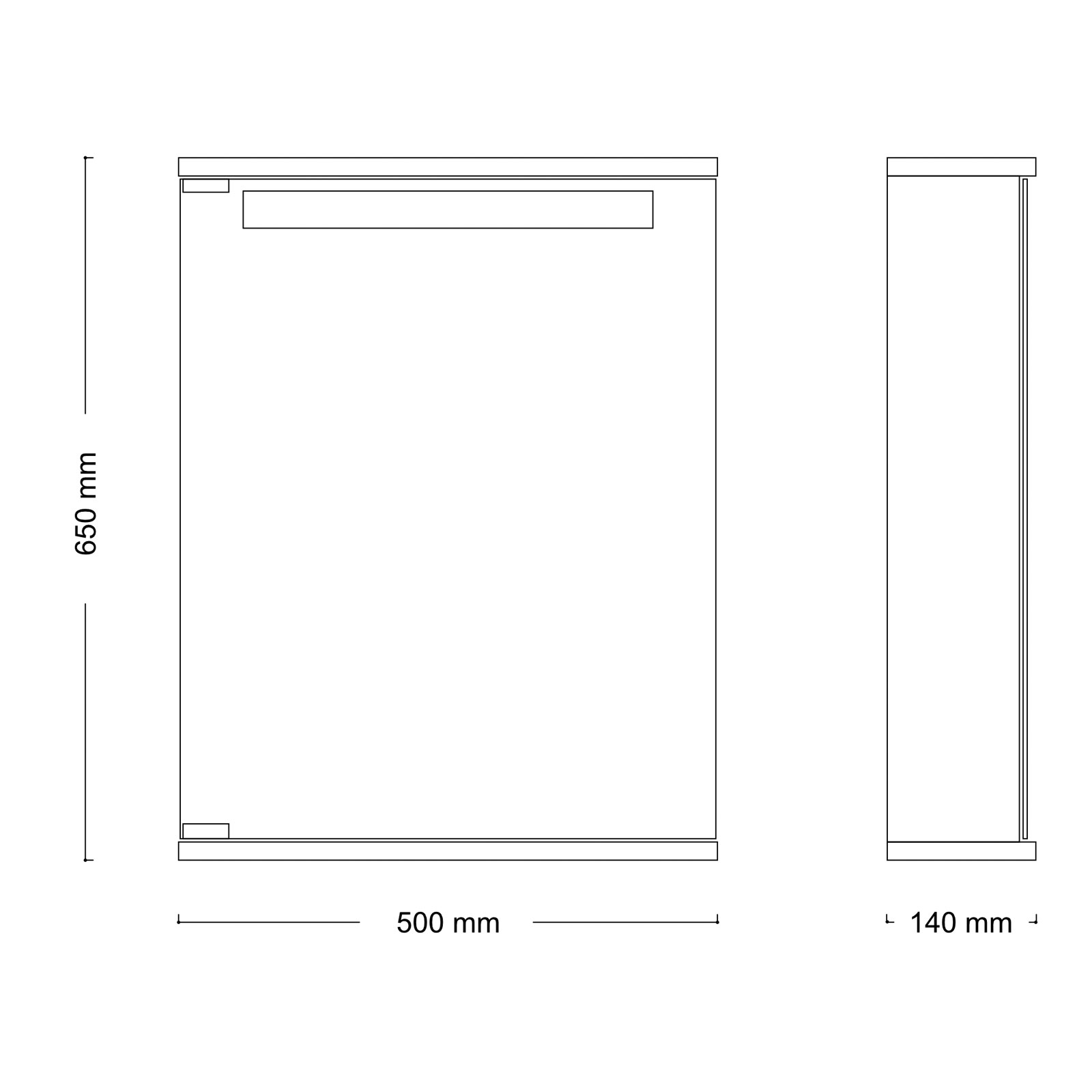 Spiegelschrank - weiß-silberfarbig - Kristallglas - 50 cm breit