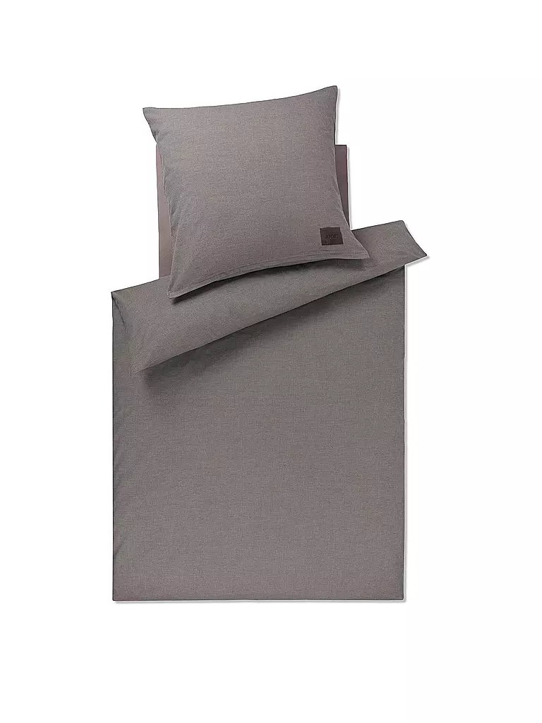 JOOP Flanell Bettwäsche 70x90cm/140x200cm SOFT Stone  grau
