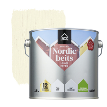 Lacq Produra Nordic beits mat Fins wit 2,5 liter