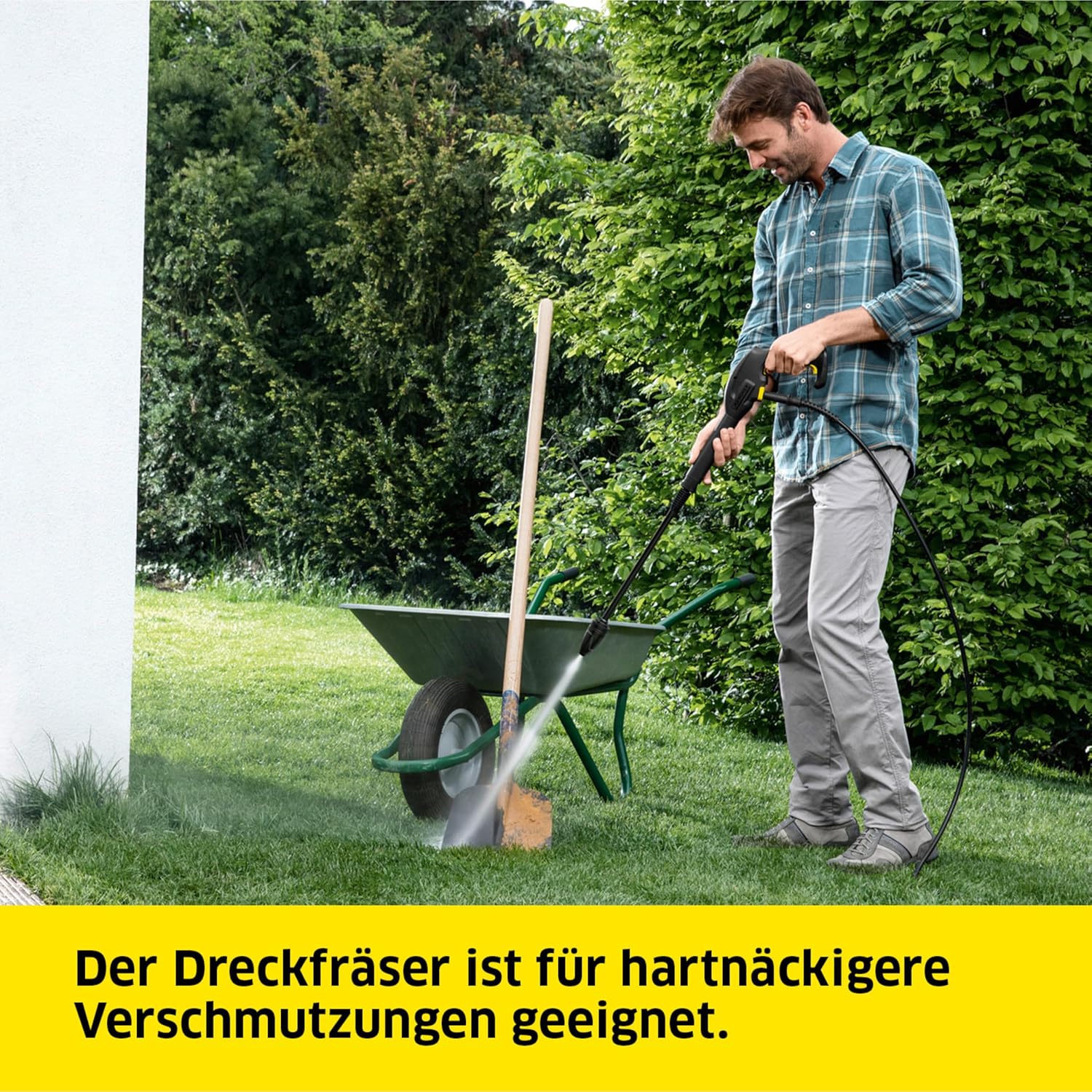 Kärcher Hochdruckreiniger K 2 Universal Edition Home, Druck: max. 110 bar, Fördermenge: 360 l/h, Fläche: 20 m²/h, Wasserfilter, Gewicht: 3,8 kg, Hochdruckschlauch und -Pistole, Dreckfräser, Home Kit