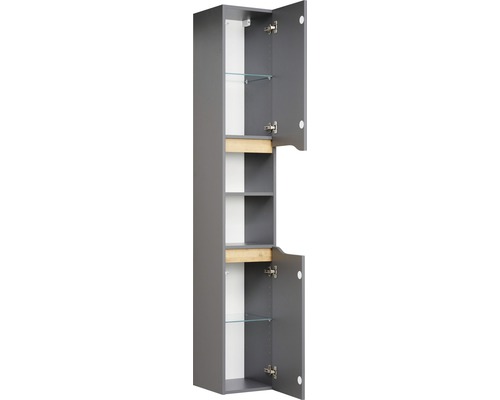 Pelipal Capri hoge kast 185,5 x 30 cm kwartsgrijs