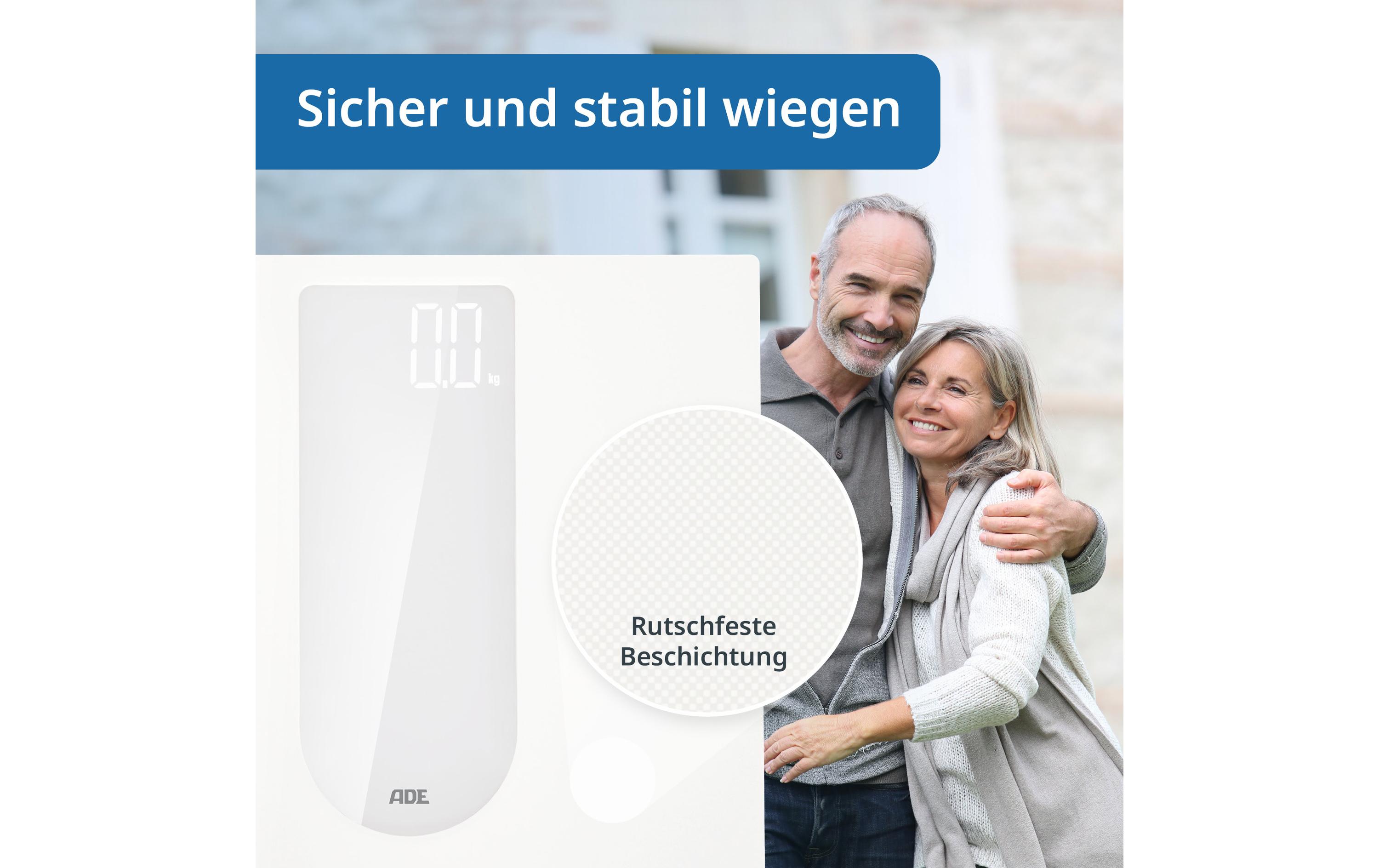 Personenwaage Allegra WeissDigitale Körperwaage in modernem Design