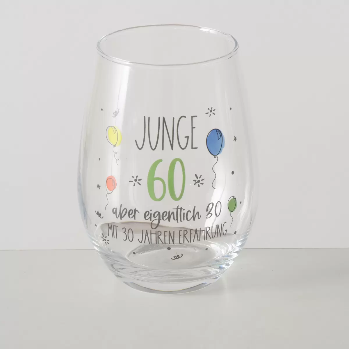 Trinkglas Geburtstag Bunt