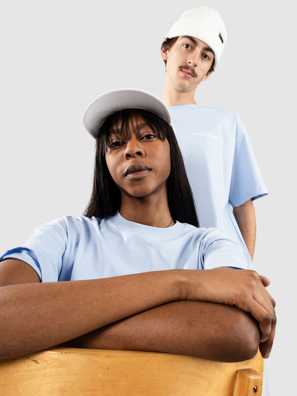 Another Cotton Lab Breakfast Club T-Shirt sky blue
