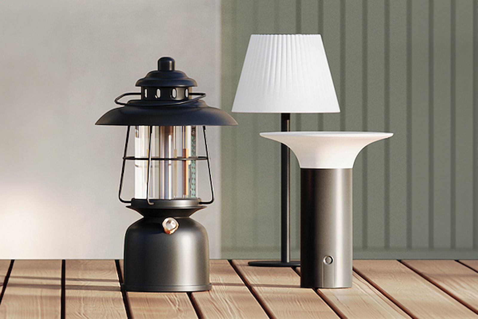 Solan solcelle lampe 2W LED lys, 3trinn lysstyrke 2000mAh batteri, medfølger USB C ladekabel i tillegg til solar opplading, IP44 tåler og stå utendørs