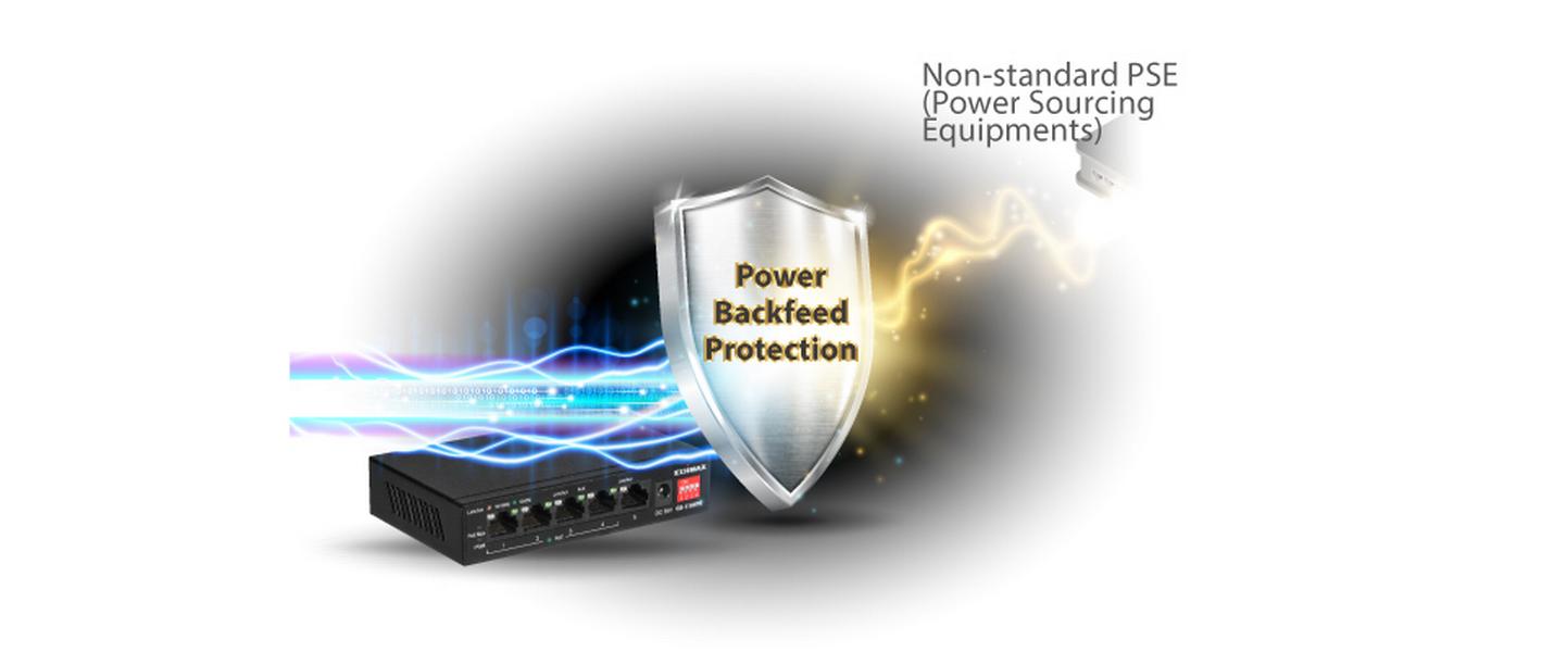 PoE+ Switch GS-1105PE 5 Port5-Port Gigabit PoE+-Switch für Langstrecken mit 4 PoE+-Ports und DIP-Schalter