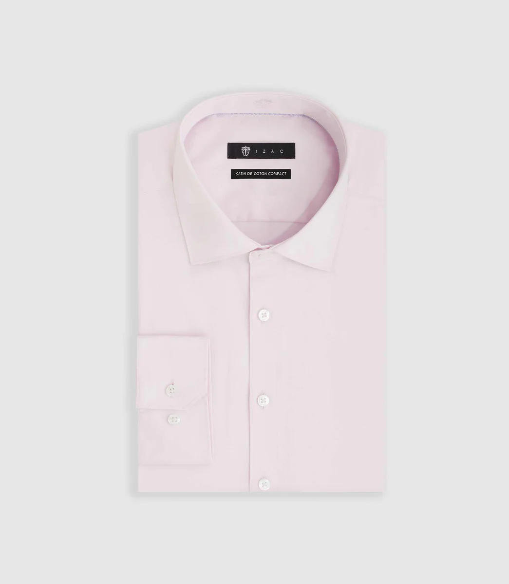 Chemise slim rose 