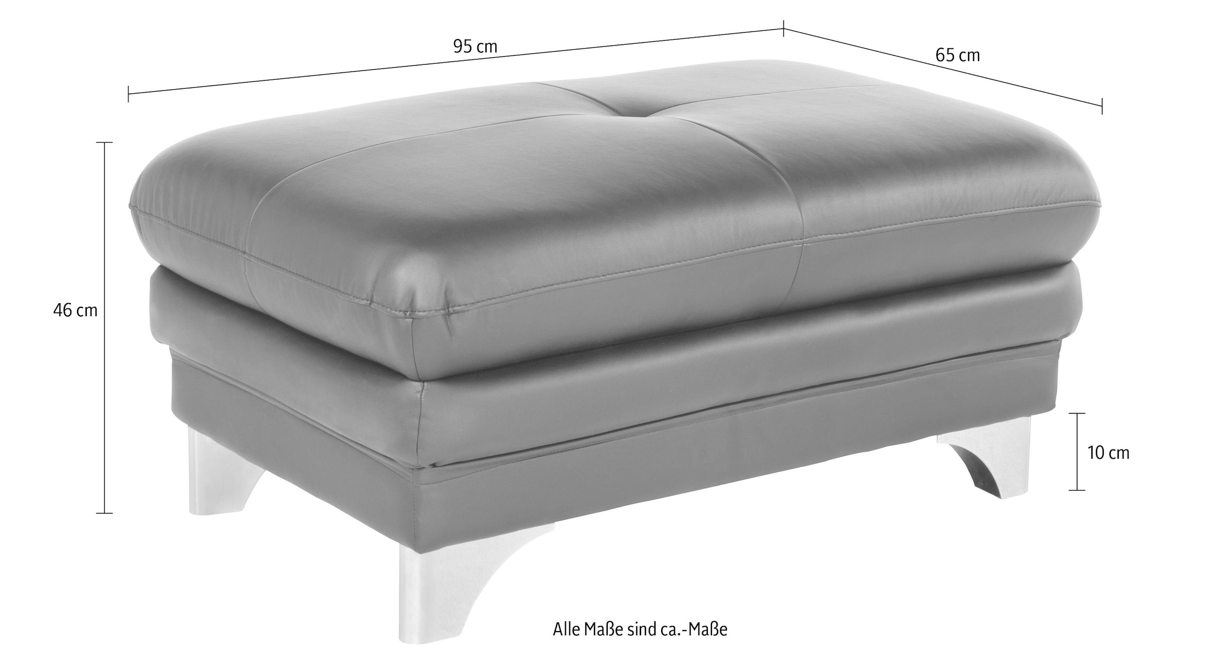 COTTA Polstergarnitur »Enterprise« Set,  Set bestehend aus: 2-Sitzer mit Kopfteilverstellung & Hocker