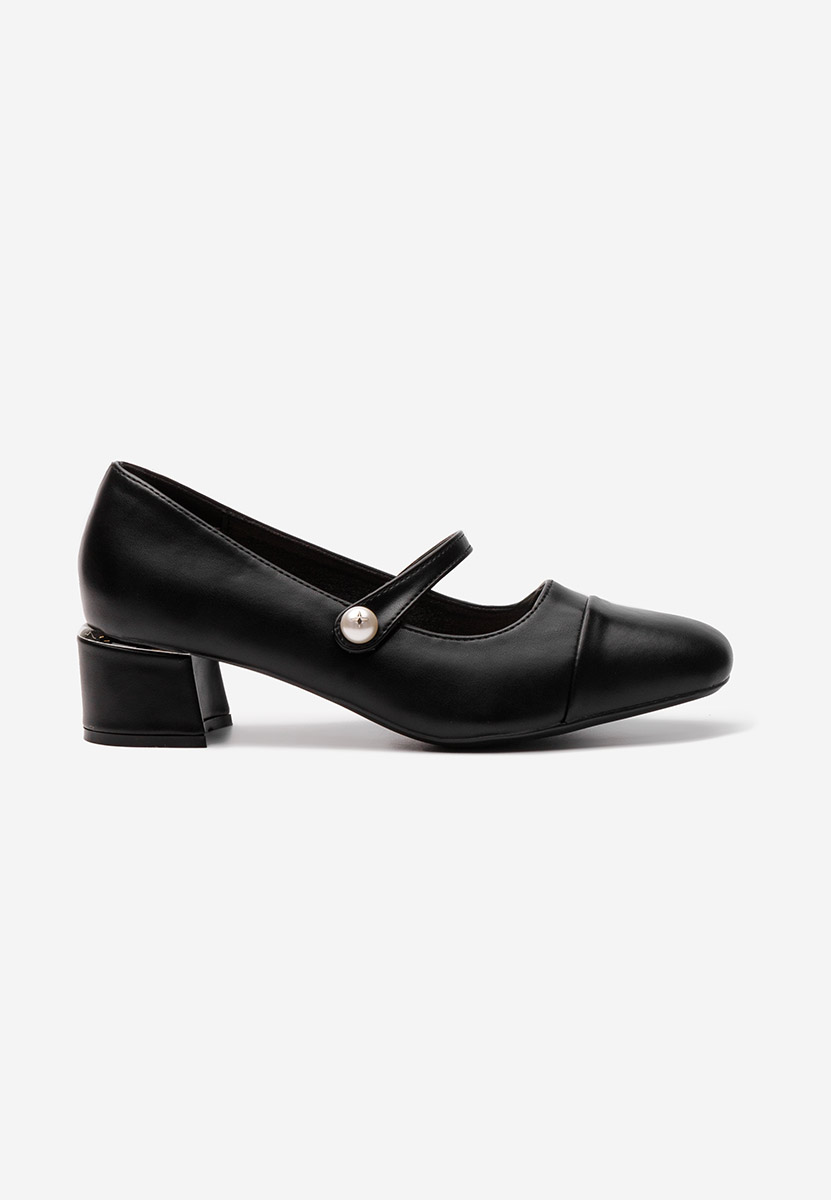 Chaussures à talon épais noirs Sidena