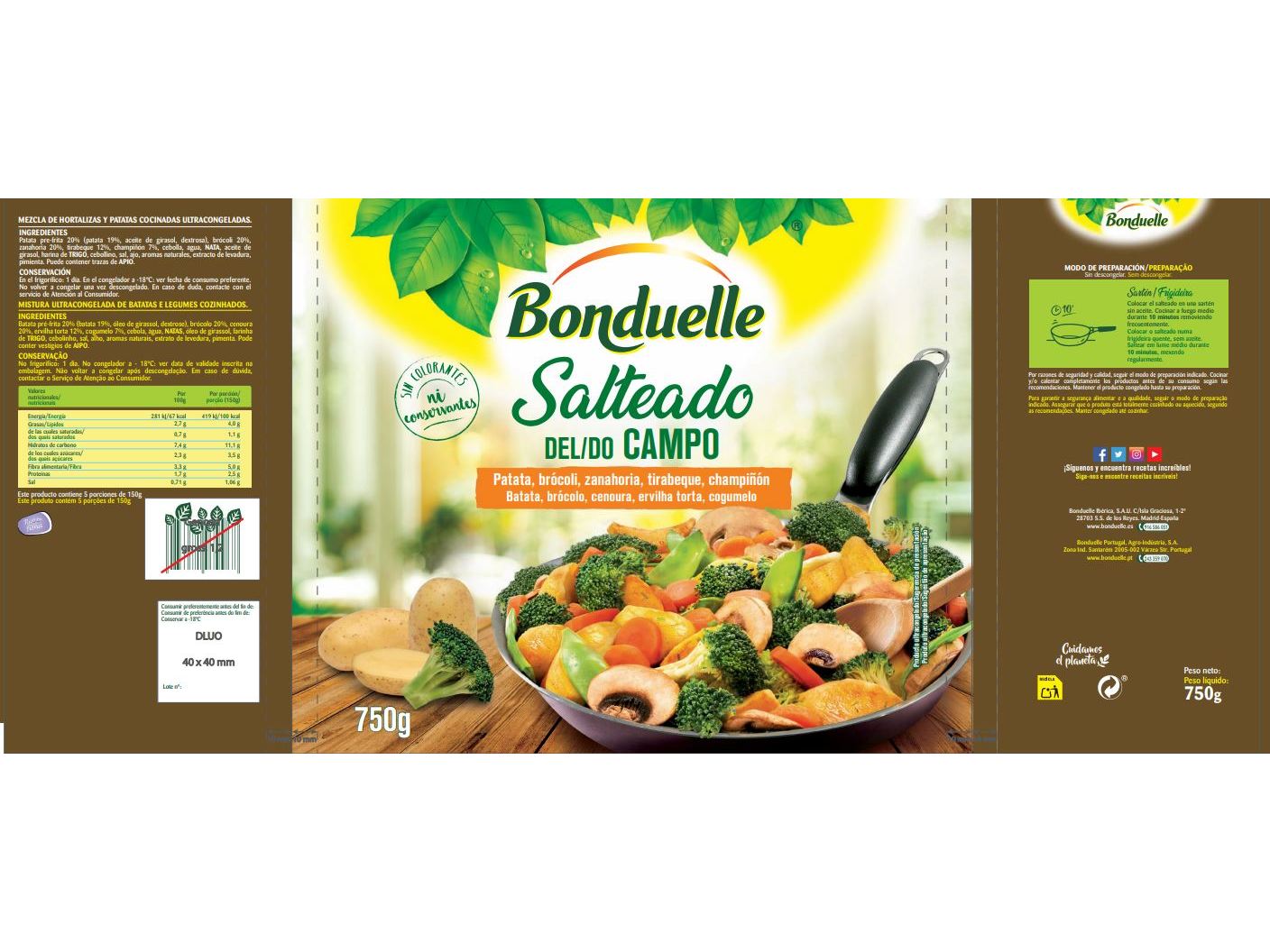 SALTEADO DO CAMPO BONDUELLE 750G