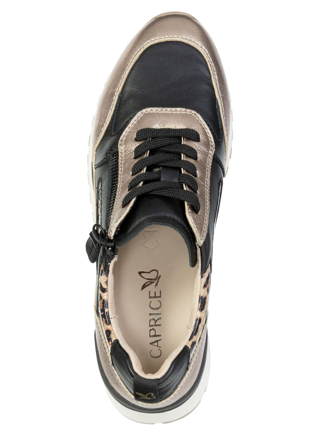 Caprice, trendige Damen-Sneaker, Weite G, mit herausnehmbarem Lederfussbett