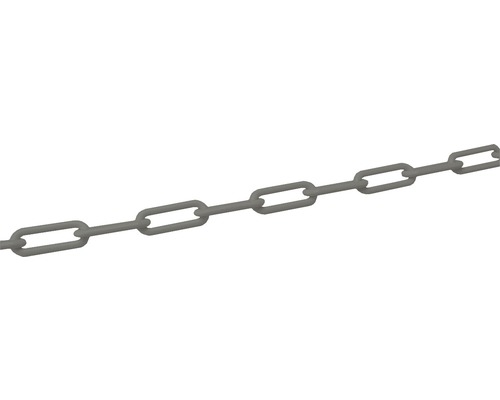 Zilveren kunststof ketting, 10 mm, 10 m polyethyleen, verkocht per meter