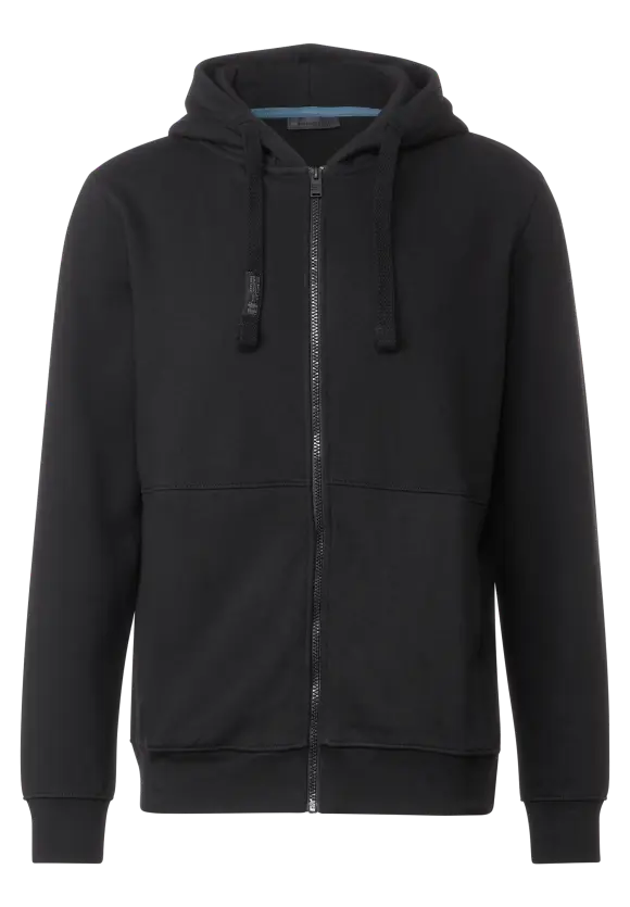 Hoodiejacke mit Taschen - Black
