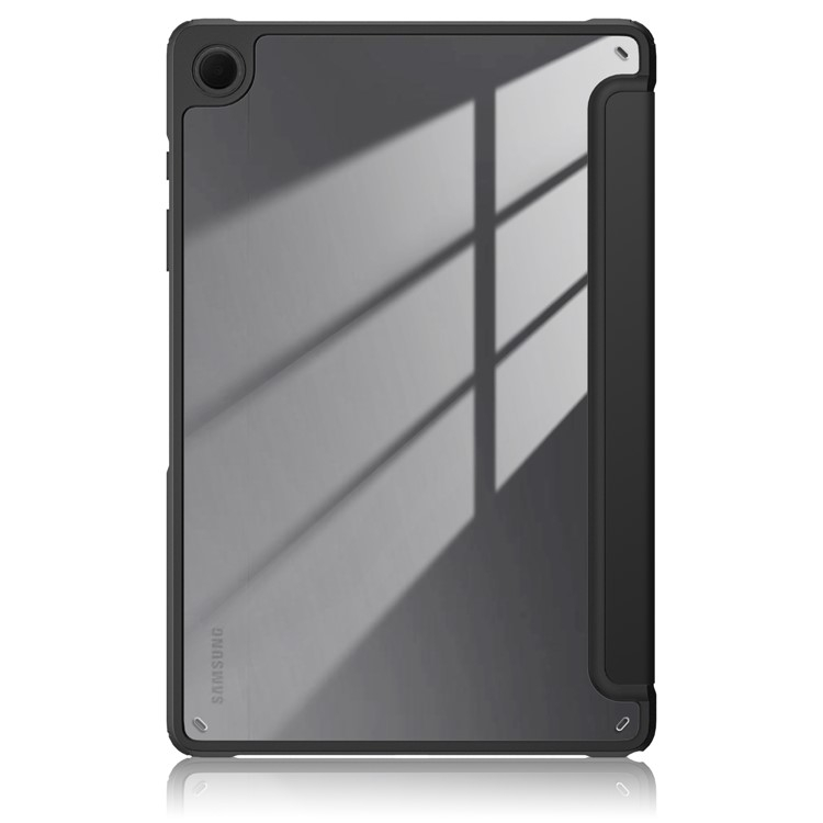 Samsung Galaxy Tab A9  Plus Hybrid Leder Tasche Smart Case Flip Cover Hülle   S-Pen Halterung - Schwarz