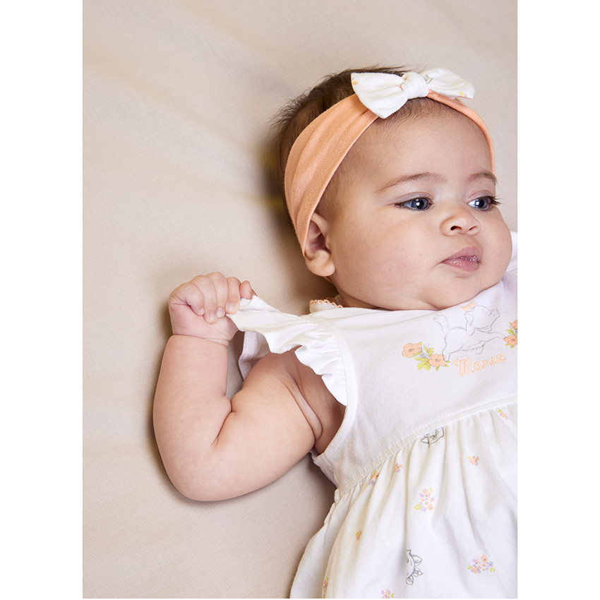 Ensemble robe body + bandeau Marie  pour bébé fille
