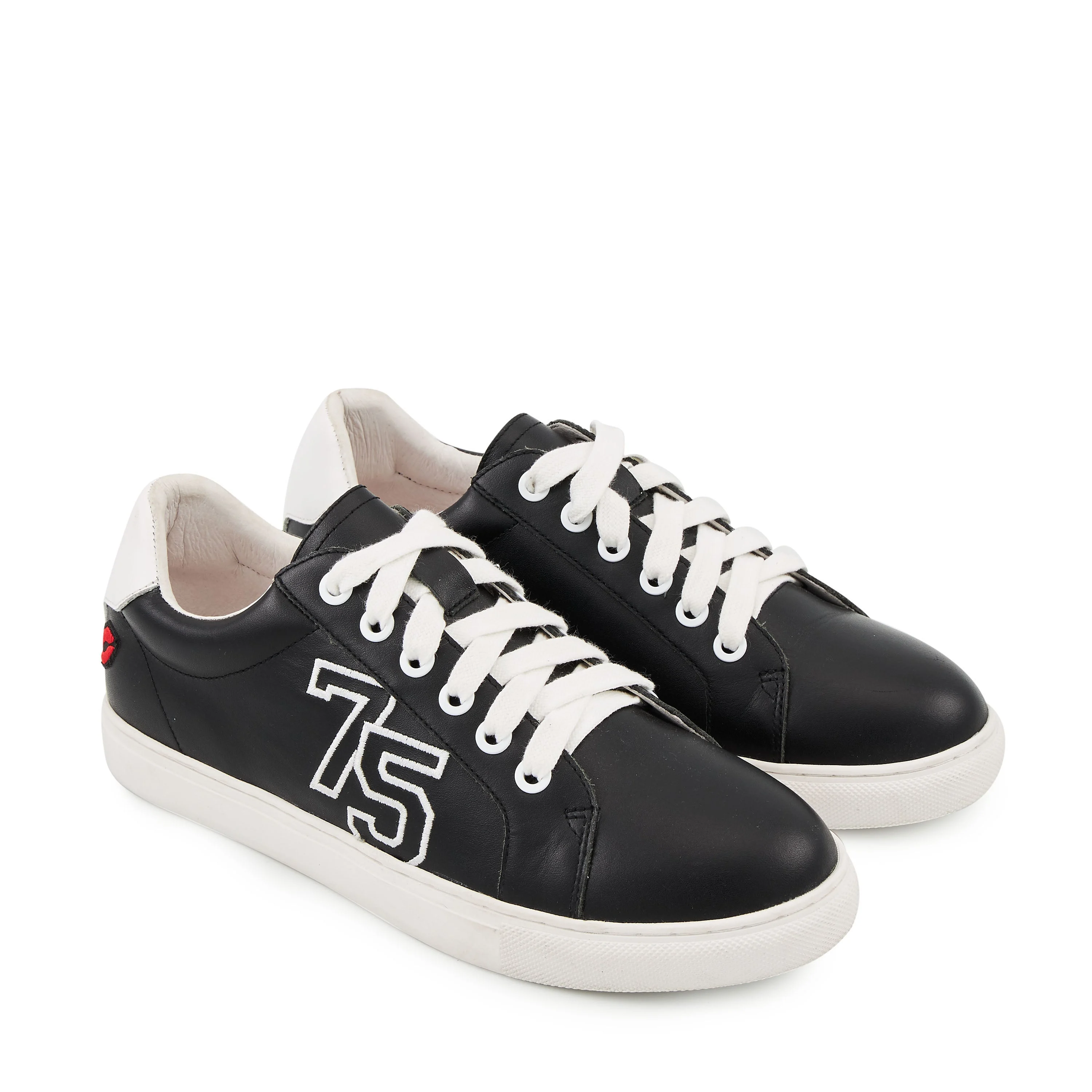 SIMONE COLLEGE - Sneakers en cuir | Noir