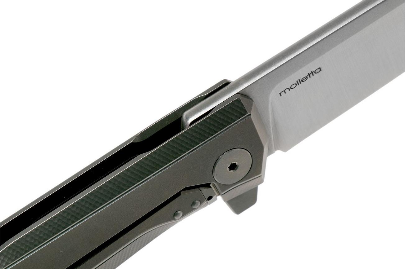 LionSteel Myto MT01-GY Grey Titanium zakmes, Molletta design